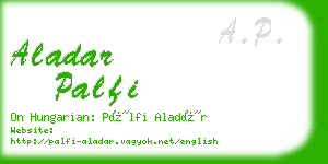 aladar palfi business card